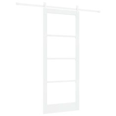 Vidaxl Drsna vrata Bela 86 x 211 cm Les in kovina