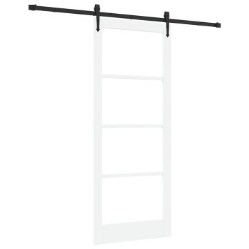 Vidaxl Drsna vrata ORKDAL Bela 86 x 211 cm Les in kovina