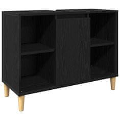 Vidaxl Komplet pohištva za kopalnico 3 pcs Črna 60 x 30 x 60 cm
