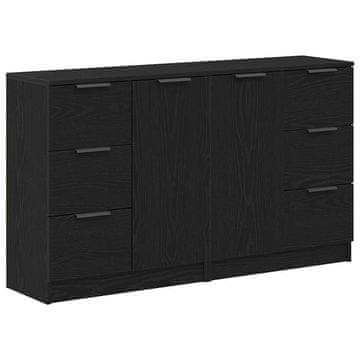 Vidaxl Strani šal Črna Orehovina 120 x 30 x 70 cm Konstruiran les