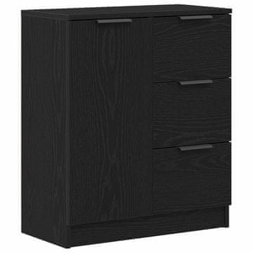 Vidaxl Strani šal Črna Orehovina 60 x 30 x 70 cm Konstruiran les