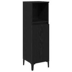 Vidaxl Komplet pohištva za kopalnico 3 pcs Črna 30 x 30 x 180 cm