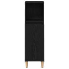 Vidaxl Komplet pohištva za kopalnico 3 pcs Črna 30 x 30 x 180 cm