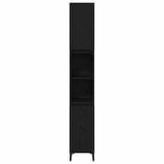 Vidaxl Komplet pohištva za kopalnico 3 pcs Črna 30 x 30 x 180 cm