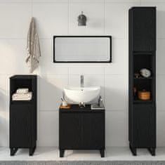 Vidaxl Komplet pohištva za kopalnico 3 pcs Črna 30 x 30 x 190 cm
