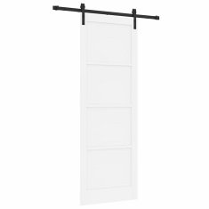 Vidaxl Drsna vrata Bela in črna 83 x 232 cm