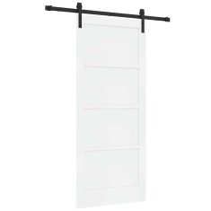 Vidaxl Drsna vrata Bela in črna 86 x 198,5 cm