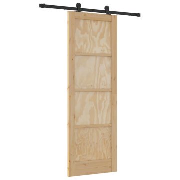 Vidaxl Drsna vrata ORKDAL Naravna in črna 73.5 x 211 cm