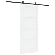 Vidaxl Drsna vrata ORKDAL Bela in črna 93 x 211 cm