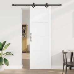 Vidaxl Drsna vrata Bela in črna 78 x 232 cm