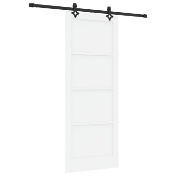 Vidaxl Drsna vrata Bela in črna 83 x 211 cm