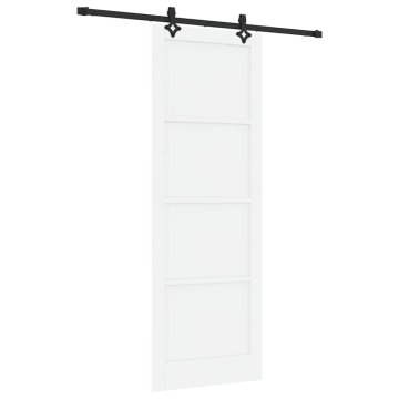 Vidaxl Drsna vrata Bela in črna 83 x 232 cm