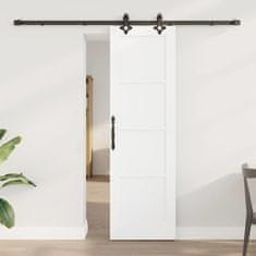 Vidaxl Komplet drsnih vrat ORKDAL Bela in črna 61 x 198.5 cm