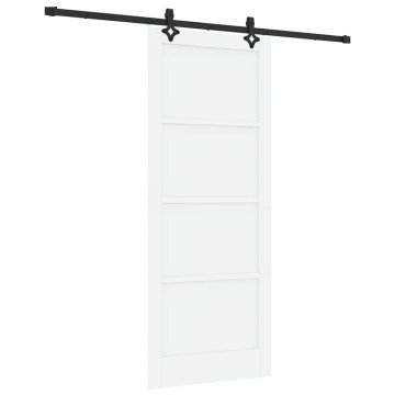 Vidaxl Komplet drsnih vrat Drugo ORKDAL Bela in črna 86 x 211 cm