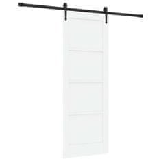 Vidaxl Drsna vrata ORKDAL Bela 78 x 211 cm Trdna borovina