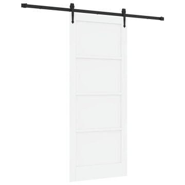 Vidaxl Drsna vrata ORKDAL Bela 86 x 211 cm Trdna borovina
