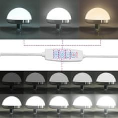 Vidaxl ogledalo za ličila z LED lučmi belo 60x45x18 cm