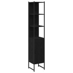 Vidaxl Komplet omaric za kopalnico 3 pcs Črni hrast 33 x 33 x 185.5 cm