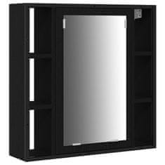Vidaxl Komplet omaric za kopalnico 3 pcs Črni hrast 33 x 33 x 185.5 cm