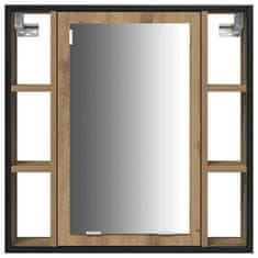 Vidaxl Komplet omaric za kopalnico s polico 4 pcs artisan hrast