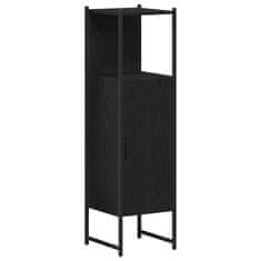 Vidaxl Komplet omaric za kopalnico 4 pcs Črni hrast 33 x 33 x 185.5 cm