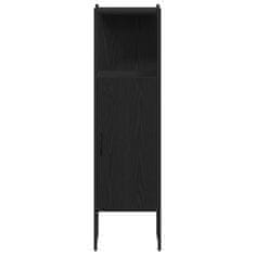 Vidaxl Komplet omaric za kopalnico 4 pcs Črni hrast 33 x 33 x 185.5 cm