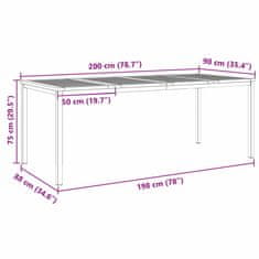 Vidaxl Setzaobedovanjenavrtu Rjava Masivno teakovo les