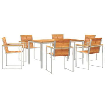 Vidaxl Komplet za jedilnico v vrtu 7 pcs