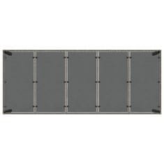 Vidaxl Komplet za jedilnico v vrtu 11 pcs Siva Poly ratan