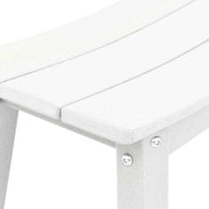 Vidaxl 3-delni vrtni bar set bela HDPE