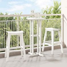 Vidaxl 3-delni vrtni bar set bela HDPE