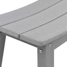 Vidaxl 3-delni vrtni bar set svetlo siv HDPE