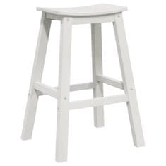 Vidaxl 3-delni vrtni bar set bela HDPE