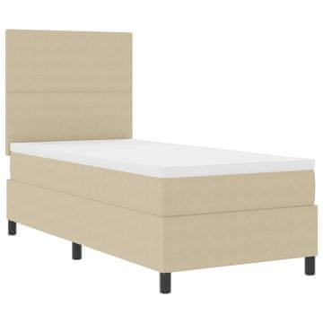 Vidaxl LED Box Spring Postelja Svetlo siva in bela. 100 x 200 cm