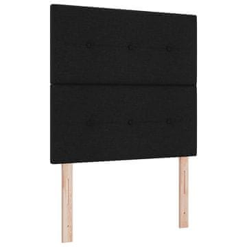 Vidaxl LED glava postelje z LED trakami z vzglavjem Črna 80 cm blago