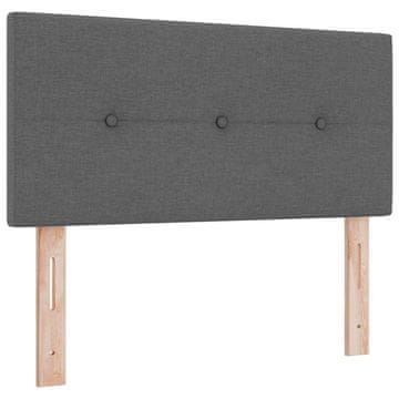 Vidaxl LED glava postelje z LED trakami Temno siva 80 cm blago