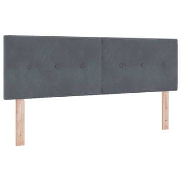 Vidaxl Vzglavje Temno siva 144 cm Žamet
