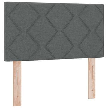 Vidaxl Vzglavje Temno siva 80 cm blago