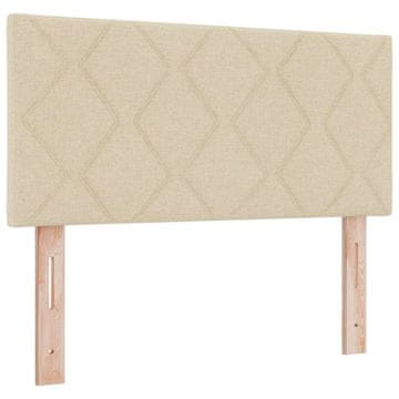 Vidaxl Vzglavje krema 90 cm blago