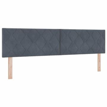 Vidaxl Vzglavje Temno siva 180 cm Žamet