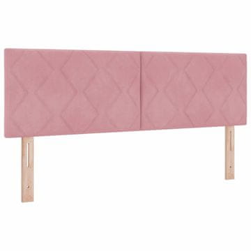 Vidaxl LED glava postelje Roza 160 cm Žamet