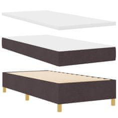 Vidaxl Postelja z vzmetnico z vzmetnico Temno rjava 90 x 200 cm blago