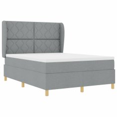 Vidaxl Postelja s pomično posteljo in vzmetnico Temno Siva 90x190 cm