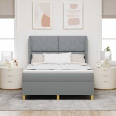 Vidaxl Postelja s pomično posteljo in vzmetnico Temno Siva 90x190 cm
