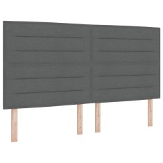 Vidaxl Postelja z vzmetnico z vzmetnico Siva 180 x 200 cm blago