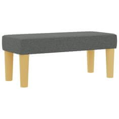 Vidaxl Postelja z vzmetnico z vzmetnico Temno siva 100 x 200 cm blago