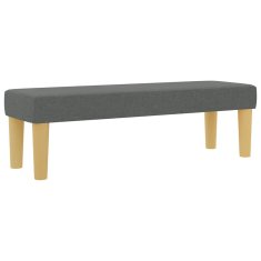 Vidaxl Postelja z vzmetnico z vzmetnico Temno siva 200 x 200 cm blago