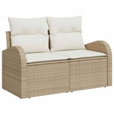 Vidaxl Vrtna sedežna garnitura 8 pcs Bež, Kremasta 80 x 80 x 71 cm