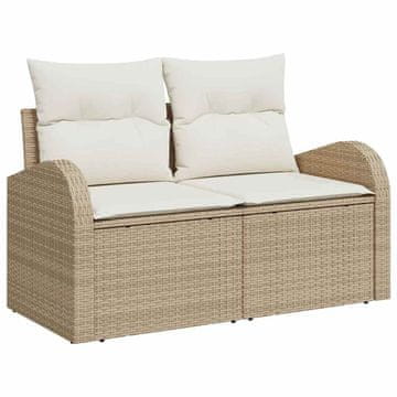 Vidaxl Vrtna sedežna garnitura 5 pcs Bež in smetanova 55 x 55 x 37 cm