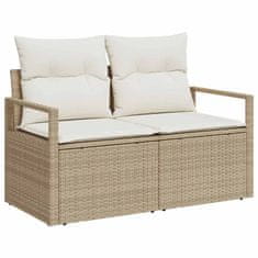 Vidaxl Vrtna sedežna garnitura 8 pcs Bež in smetanova 100 x 55 x 73 cm